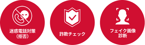 迷惑電話対策（拒否）詐欺チェック フェイク画像診断