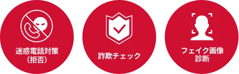 迷惑電話対策（拒否）詐欺チェック　フェイク画像診断
