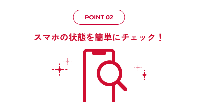 Point2 スマホの状態を簡単にチェック！