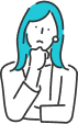 困った女性のイラスト
